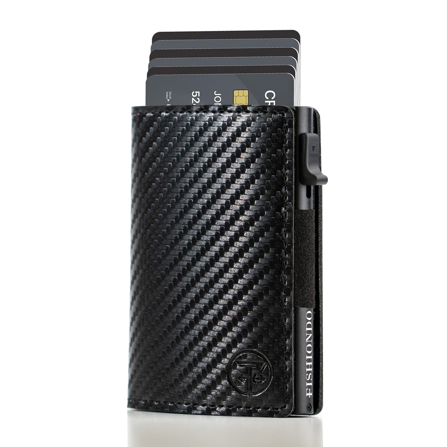 Uranus Series Portafoglio RFID Slim AIRTAG BLU/MARRONE/NERO/COGNAC/FIBRA DI CARBONIO/CUOIO DORATO