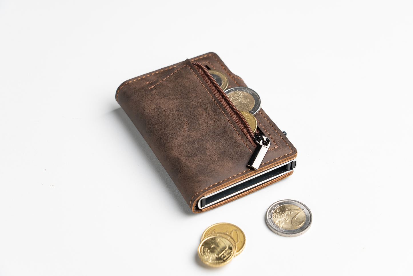 Mars Series C08 Portafoglio RFID Slim ZIP MONETA NERO/GRIGIO/MARRONE/COFFE In stock